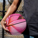 Pink Plumeria Flower Print Basketball