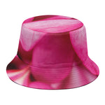 Pink Plumeria Flower Print Bucket Hat