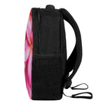 Pink Plumeria Flower Print Casual Backpack