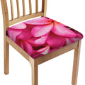 Pink Plumeria Flower Print Chair Cushion Cover