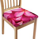 Pink Plumeria Flower Print Chair Cushion Cover