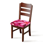 Pink Plumeria Flower Print Chair Cushion Cover