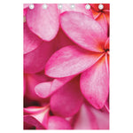 Pink Plumeria Flower Print Curtain