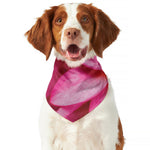 Pink Plumeria Flower Print Dog Bandana