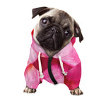 Pink Plumeria Flower Print Dog Zip Up Hoodie