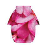 Pink Plumeria Flower Print Dog Zip Up Hoodie