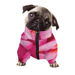 Pink Plumeria Flower Print Dog Zip Up Jacket