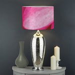 Pink Plumeria Flower Print Drum Lamp Shade