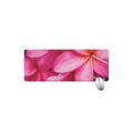 Pink Plumeria Flower Print Extended Mouse Pad