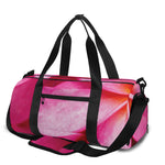 Pink Plumeria Flower Print Gym Bag