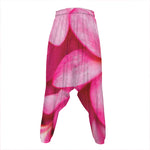 Pink Plumeria Flower Print Hammer Pants