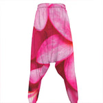 Pink Plumeria Flower Print Hammer Pants