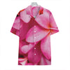 Pink Plumeria Flower Print Hawaiian Shirt