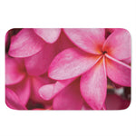 Pink Plumeria Flower Print Indoor Door Mat