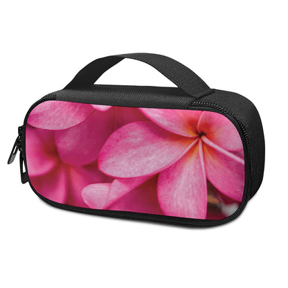 Pink Plumeria Flower Print Insulin Cooler Travel Case