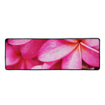 Pink Plumeria Flower Print Long Kitchen Mat