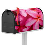 Pink Plumeria Flower Print Mailbox Cover