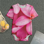 Pink Plumeria Flower Print Men's Bodysuit