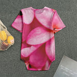 Pink Plumeria Flower Print Men's Bodysuit
