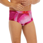 Pink Plumeria Flower Print Men's Briefs