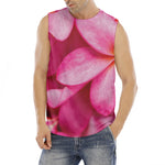 Pink Plumeria Flower Print Men's Fitness Tank Top