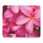 Pink Plumeria Flower Print Mouse Pad