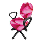 Pink Plumeria Flower Print Office Chair Cover