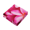 Pink Plumeria Flower Print Outdoor Seat Cushion Cover
