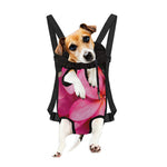 Pink Plumeria Flower Print Pet Carrier Backpack