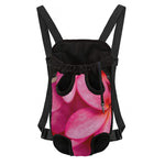 Pink Plumeria Flower Print Pet Carrier Backpack