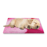 Pink Plumeria Flower Print Pet Cooling Mat Cover