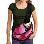Pink Plumeria Flower Print Pet Sling Carrier