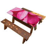 Pink Plumeria Flower Print Picnic Table Cover