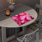 Pink Plumeria Flower Print Placemat