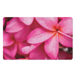 Pink Plumeria Flower Print Polyester Doormat