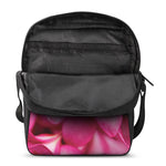Pink Plumeria Flower Print Rectangular Crossbody Bag