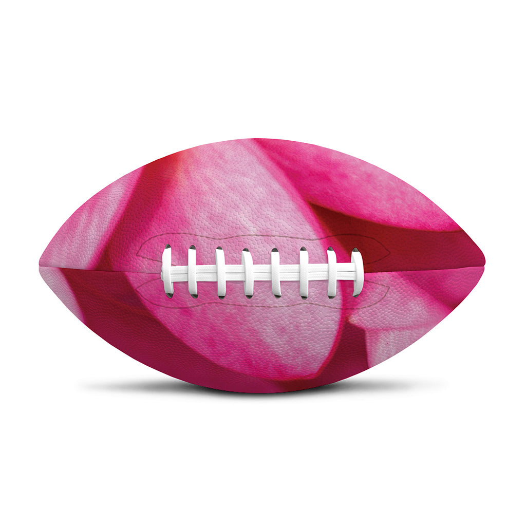 Pink Plumeria Flower Print Rugby Ball