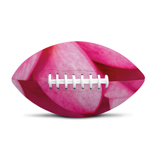 Pink Plumeria Flower Print Rugby Ball