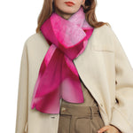 Pink Plumeria Flower Print Scarf