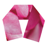 Pink Plumeria Flower Print Scarf