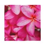 Pink Plumeria Flower Print Silk Bandana