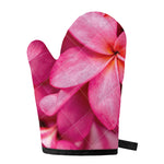 Pink Plumeria Flower Print Single Oven Mitt