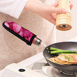 Pink Plumeria Flower Print Skillet Handle Cover