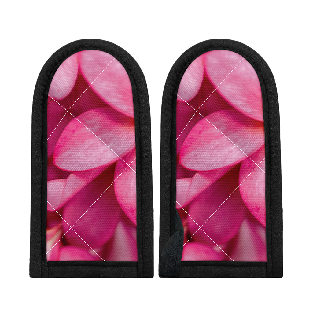 Pink Plumeria Flower Print Skillet Handle Cover