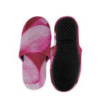 Pink Plumeria Flower Print Slippers