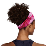 Pink Plumeria Flower Print Sports Headband