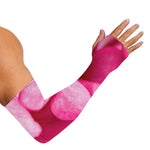 Pink Plumeria Flower Print Sun Protection Arm Sleeves