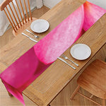 Pink Plumeria Flower Print Table Runner
