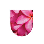 Pink Plumeria Flower Print Toilet Lid Cover