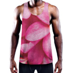 Pink Plumeria Flower Print Training Tank Top